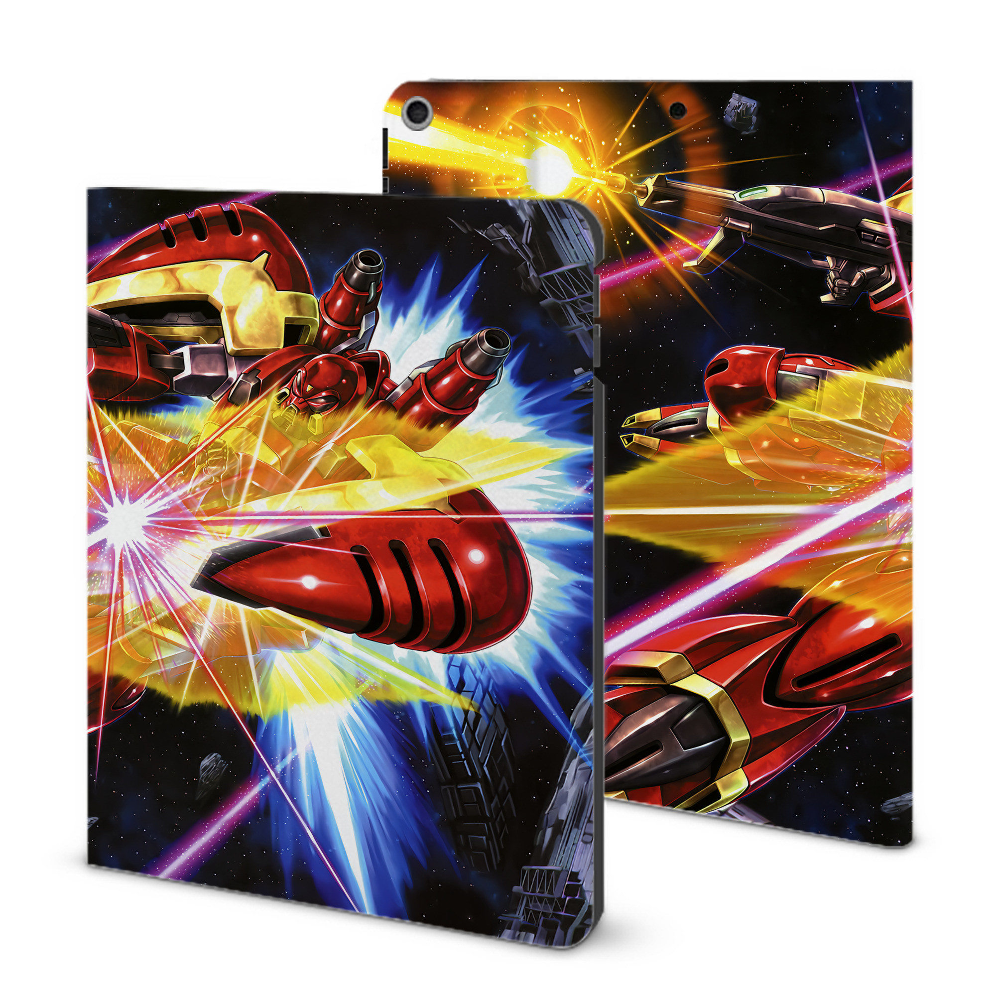 （画像用） 機動戦士ガンダム Mobile Suit Gundam IPad ケース ブック型 PUレザー TPU 耐衝撃 軽量 薄型 ペン収納なし 全面保護 IPad 各モデル対応